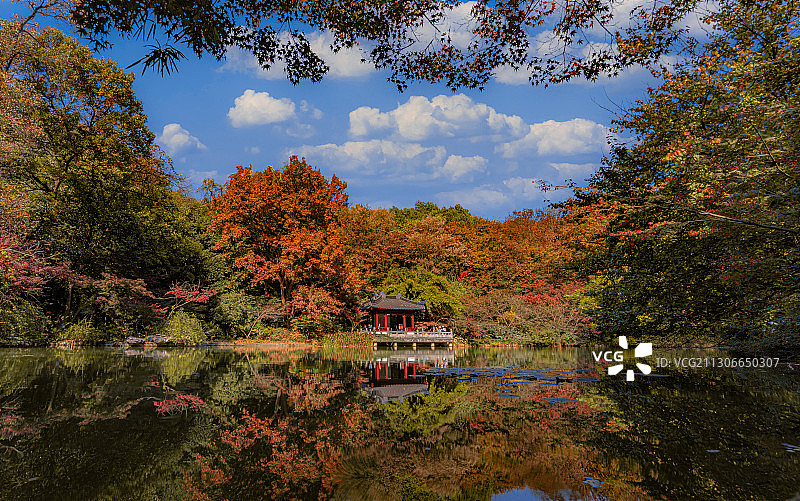 栖霞桃花涧图片素材