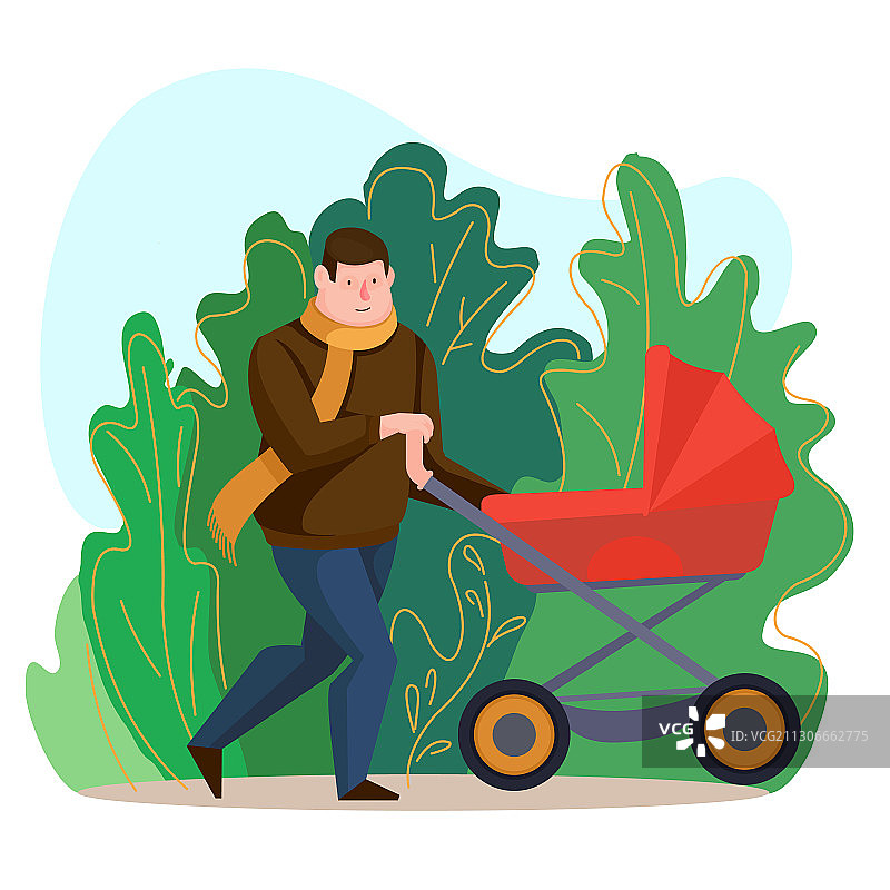 卡通彩色人物男性父亲图片素材