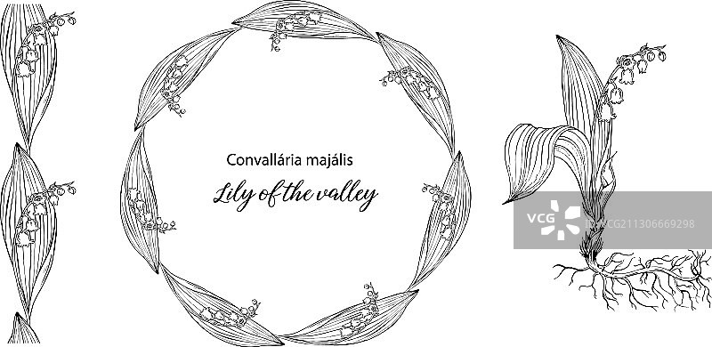 百合花花环图片素材