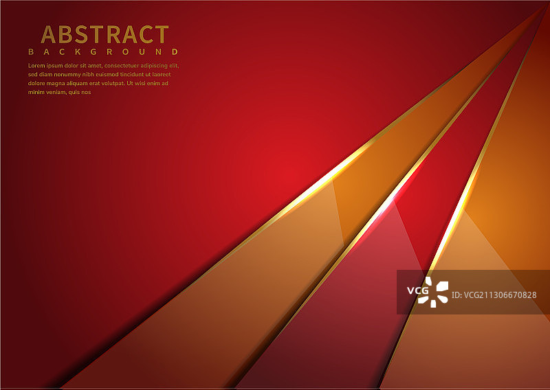 橙色和红色三角形抽象模板图片素材