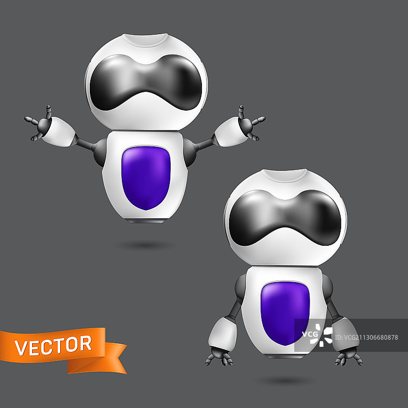 飞行聊天机器人或虚拟助手AI图片素材