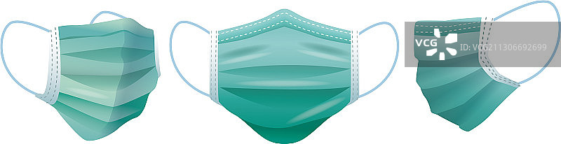 绿色医用口罩防护用品系列图片素材