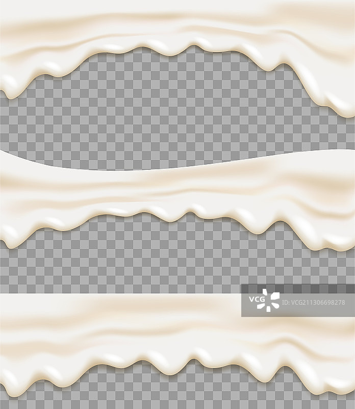 酸奶或奶油在透明表面流动图片素材