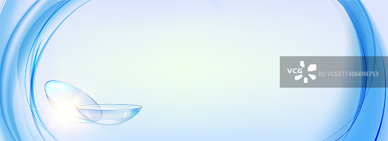 呵护眼健康的蓝色隐形眼镜图片素材