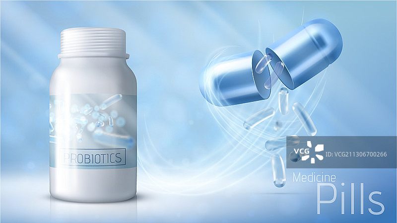 益生菌宣传banner模板图片素材