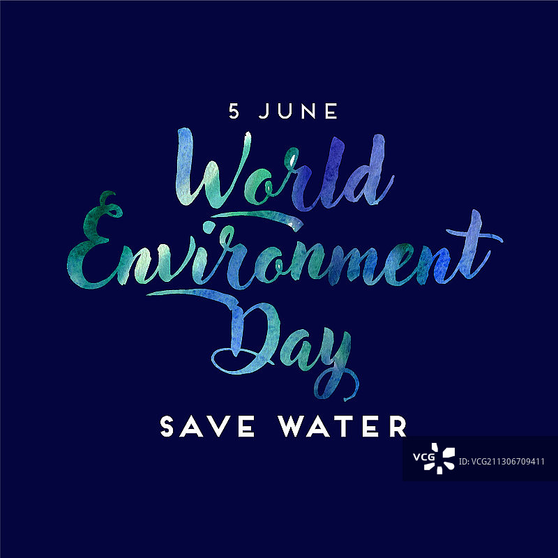 世界环境日手写祝福卡片图片素材
