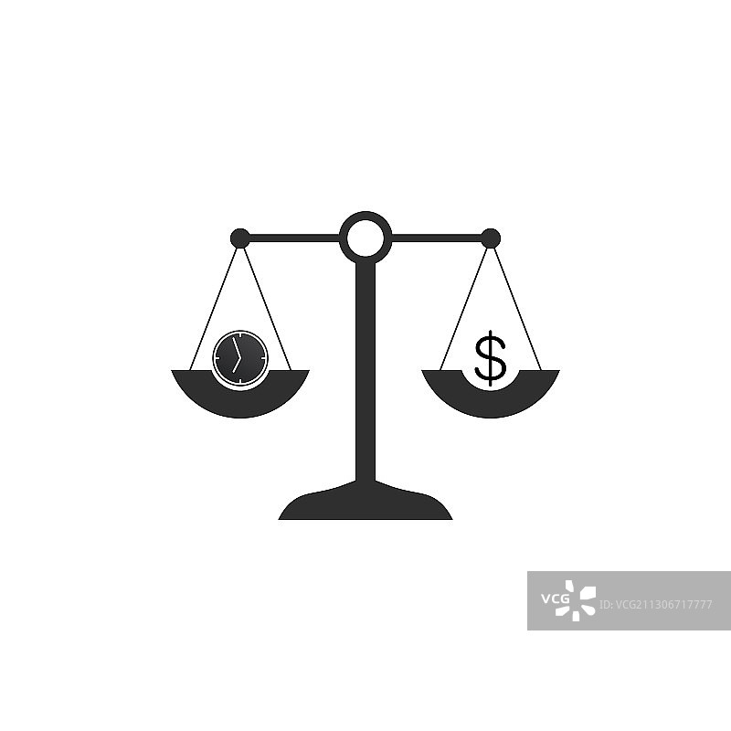 时间就是金钱商业概念刻度图标图片素材