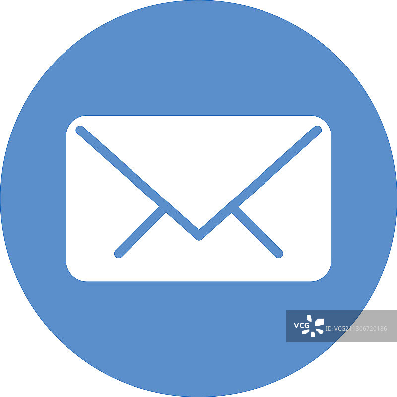 信封邮件块状风格图标图片素材