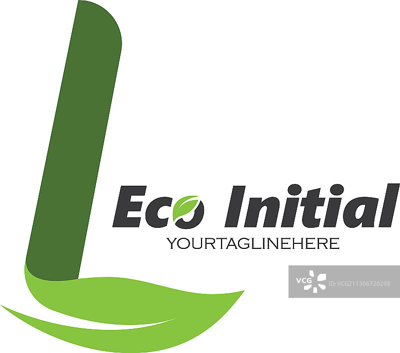 L字母生态叶子商务logo图片素材