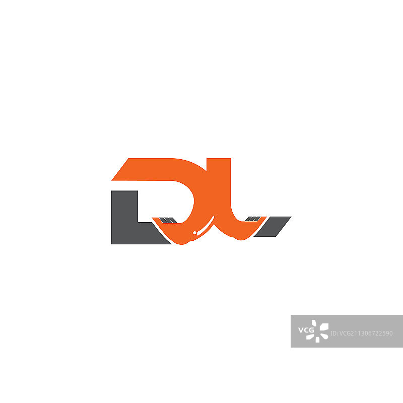 DL字母logo图标设计模板元素图片素材