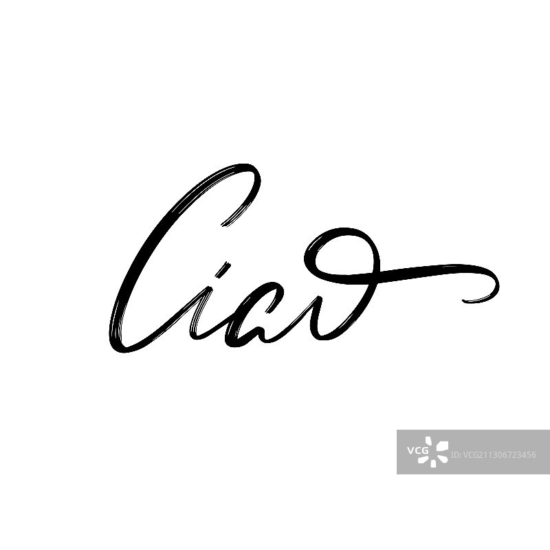 手绘的Ciao字体图片素材