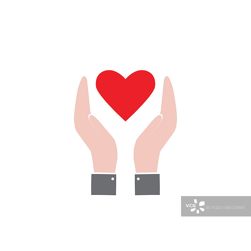 双手捧心图标标志图片素材