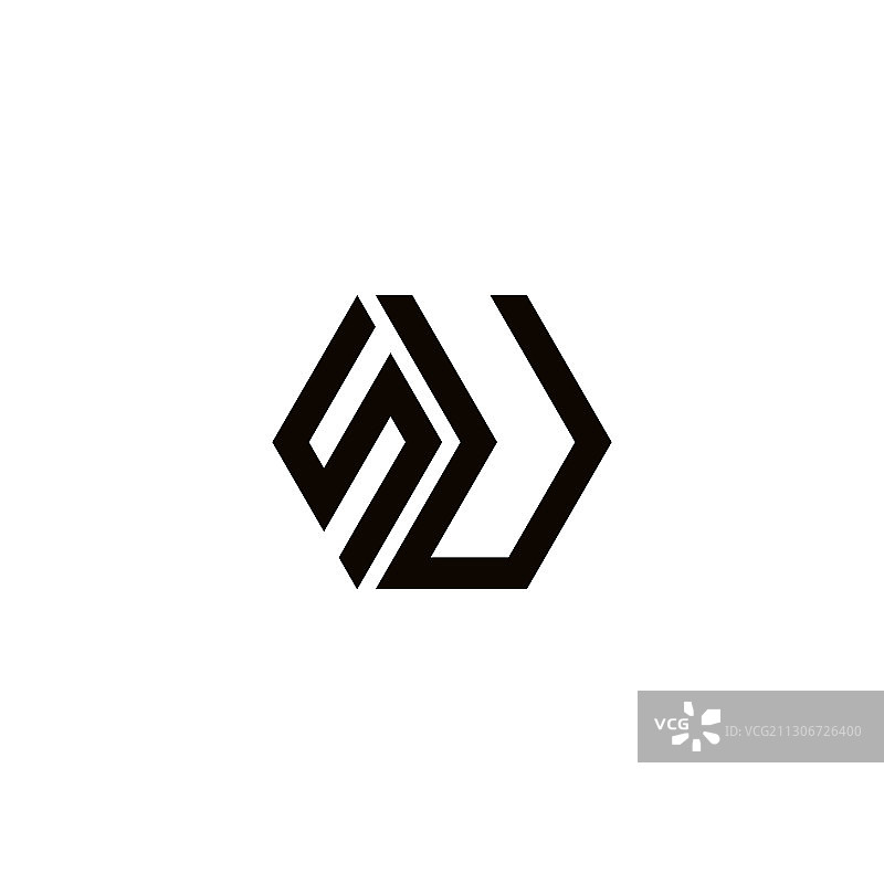 SU字母Logo图标设计元素图片素材