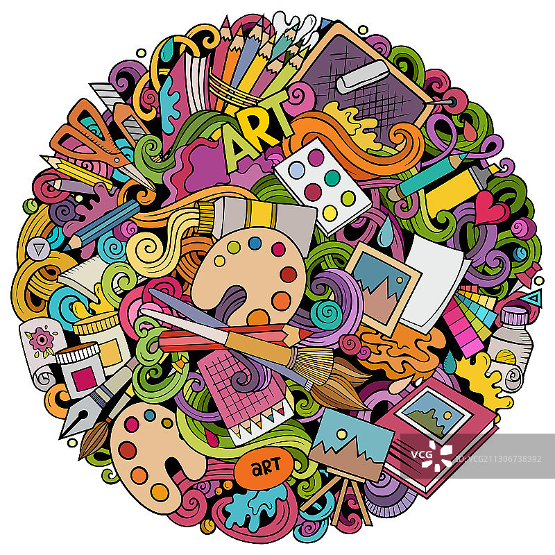 卡通涂鸦艺术设计图片素材