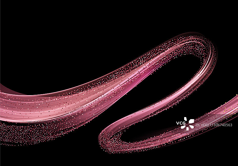 金色波浪抽象设计元素图片素材