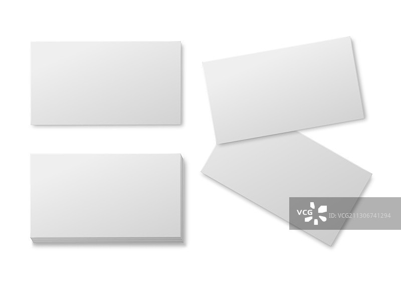 空白名片白色纸卡图片素材