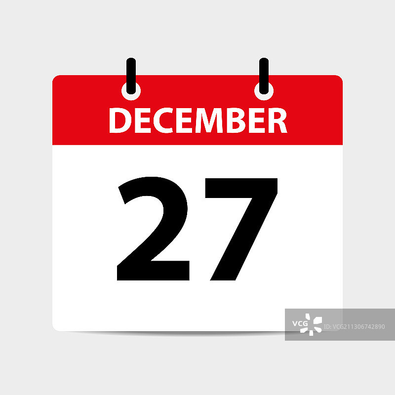 12月27日日历图标图片素材