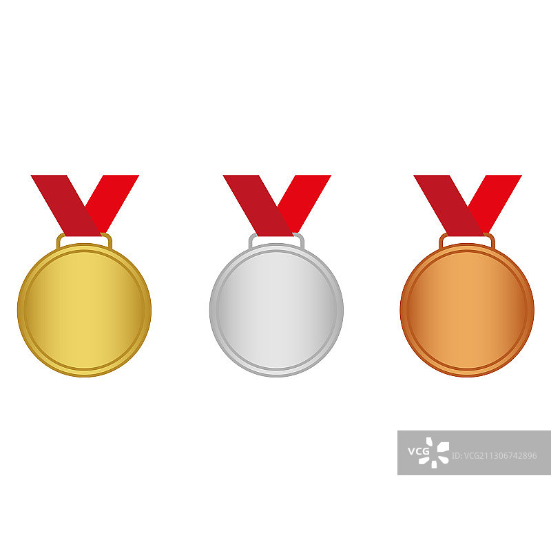 金银铜牌 - 金色图标图片素材