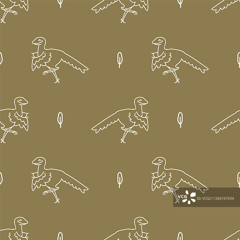 无缝背景始祖鸟恐龙图案图片素材