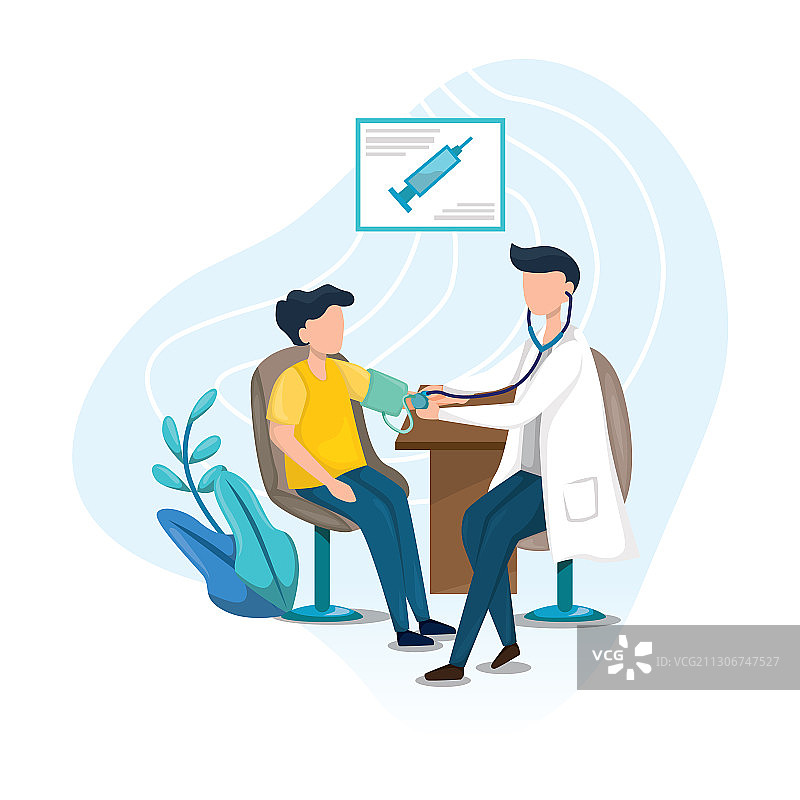 医生测量患者血压图片素材