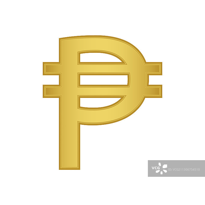 菲律宾货币金色比索符号图标图片素材