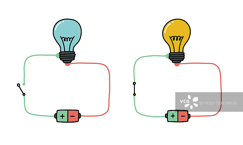 电路灯涂鸦图标图片素材