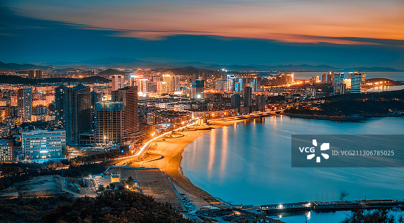 威海夜景图片素材