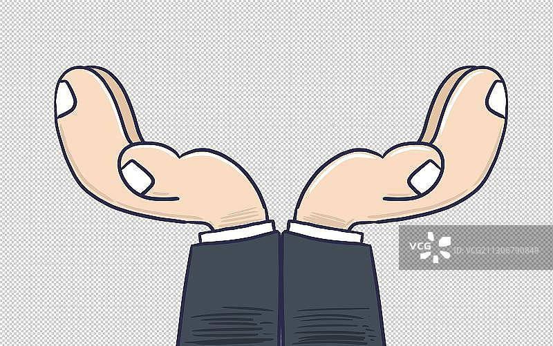 元素：托起的手势图片素材