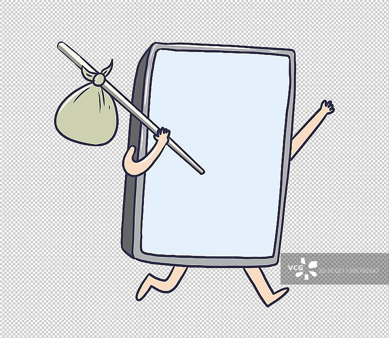 元素：离家出走的手机图片素材