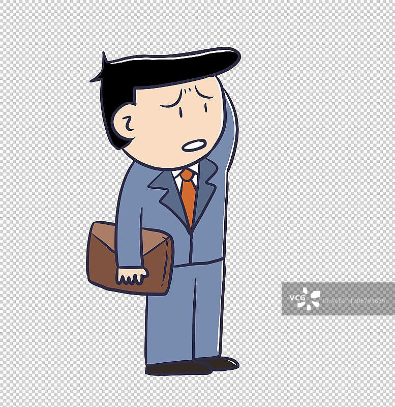元素：拿着公文包的职员图片素材
