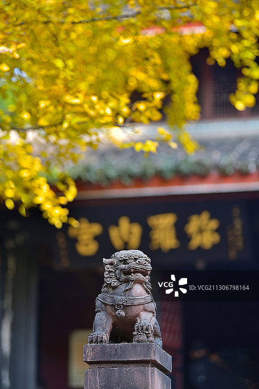 寺庙秋色图片素材