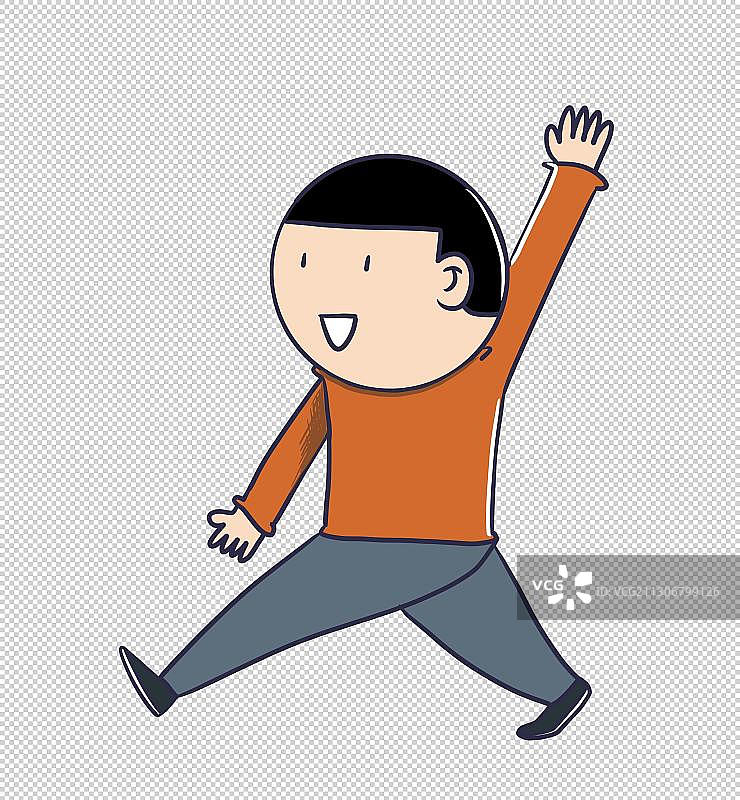 元素：挥手告别图片素材