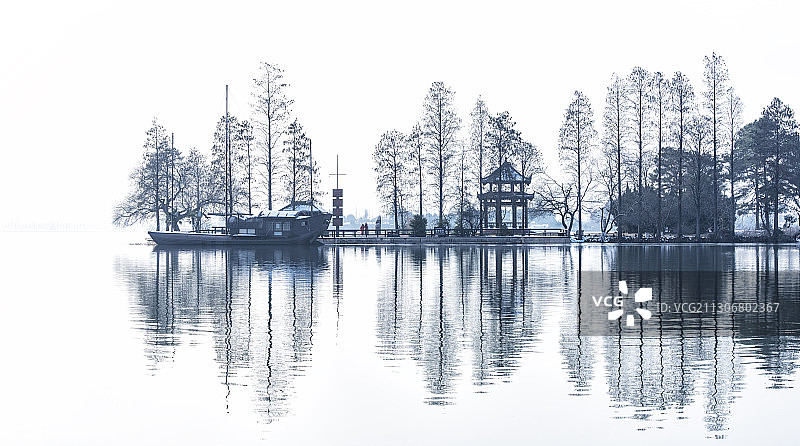 中国湖北武汉东湖落雁岛风景区图片素材