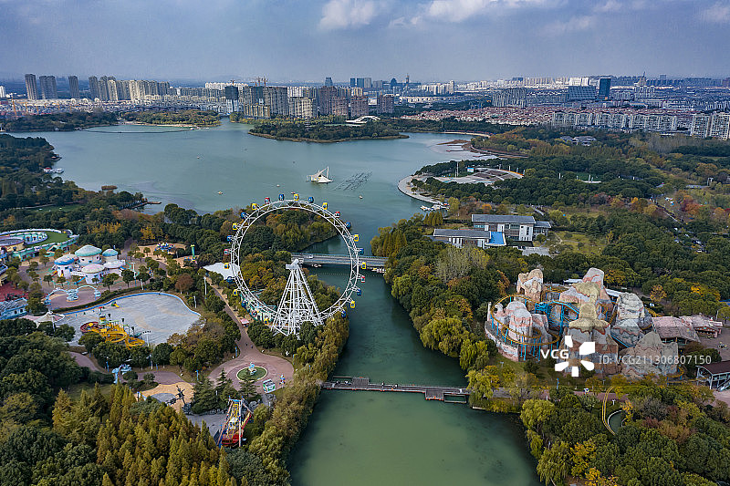 张家港镜湖生态公园风景图片素材