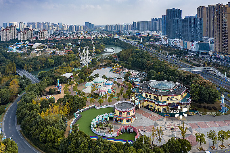 张家港镜湖生态公园风景图片素材