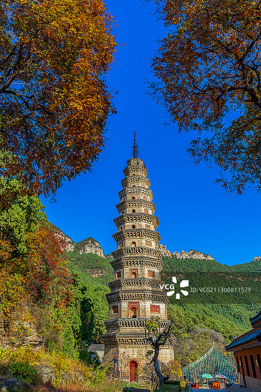 灵岩寺辟支塔图片素材