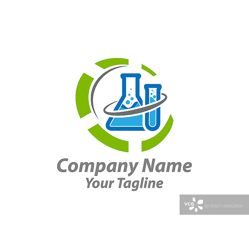 科学实验室Logo设计模板-分子实验室图片素材