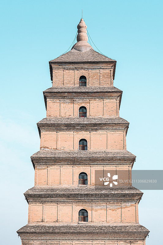 陕西西安大雁塔特写图片素材