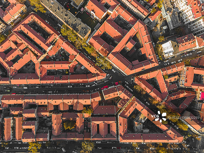 青岛老城区俯拍图片素材