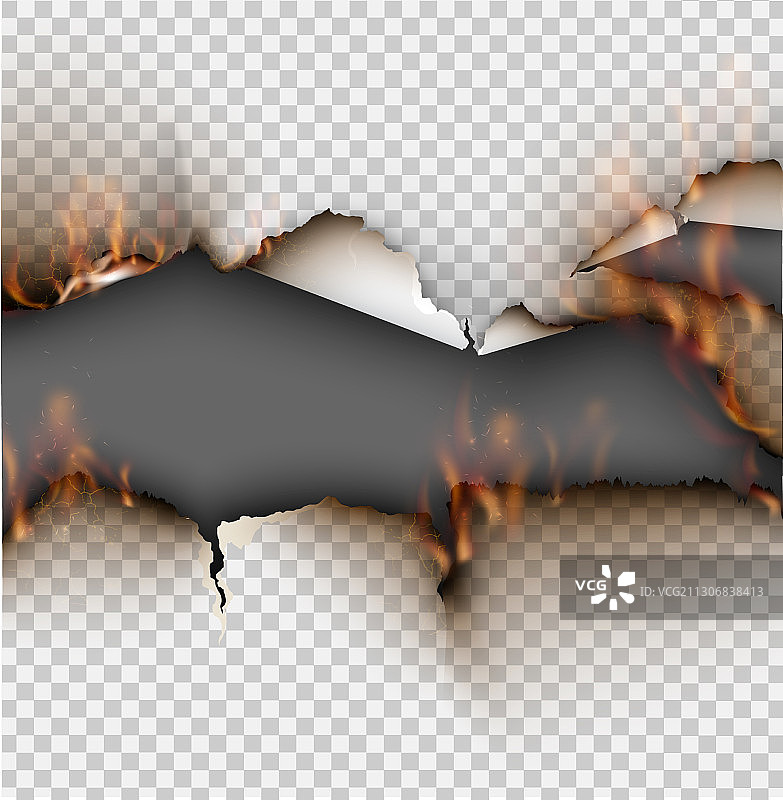 透明设计燃烧模板撕纸图片素材