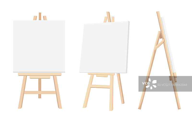 棕色赭色木制画架模型图片素材