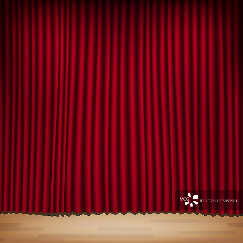 红色窗帘图片素材
