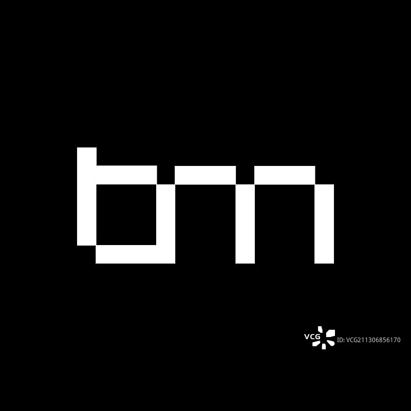 首字母BM的BM字母标志设计图片素材