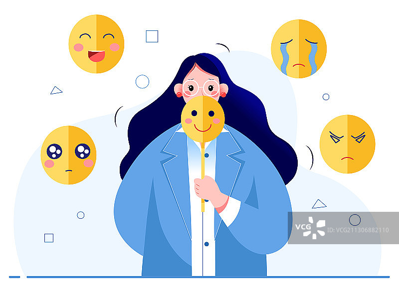 矢量人物和面具图片素材