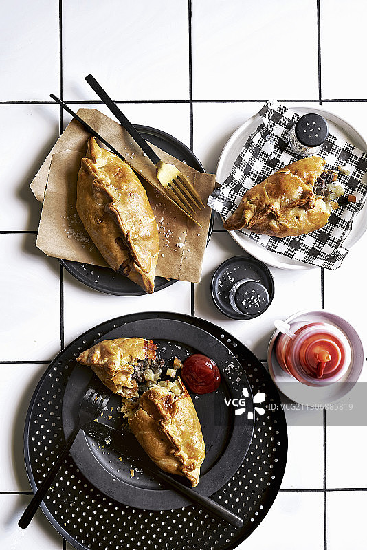 康沃尔馅饼（来自英国康沃尔的肉馅饼）图片素材