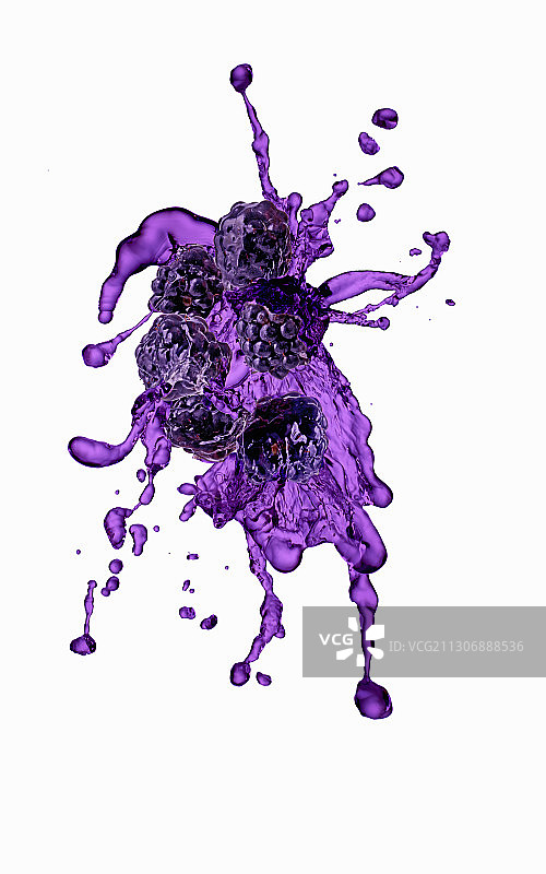 黑莓果汁飞溅图片素材