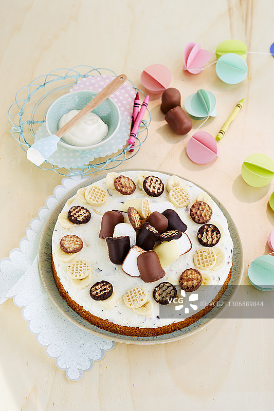 巧克力香蕉蛋糕图片素材