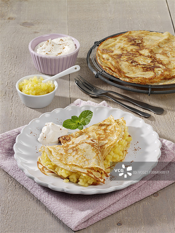 苹果馅薄饼图片素材