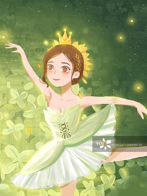 插画-天鹅芭蕾女孩图片素材