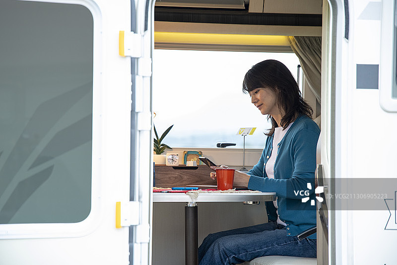 露营车的生活方式图片素材